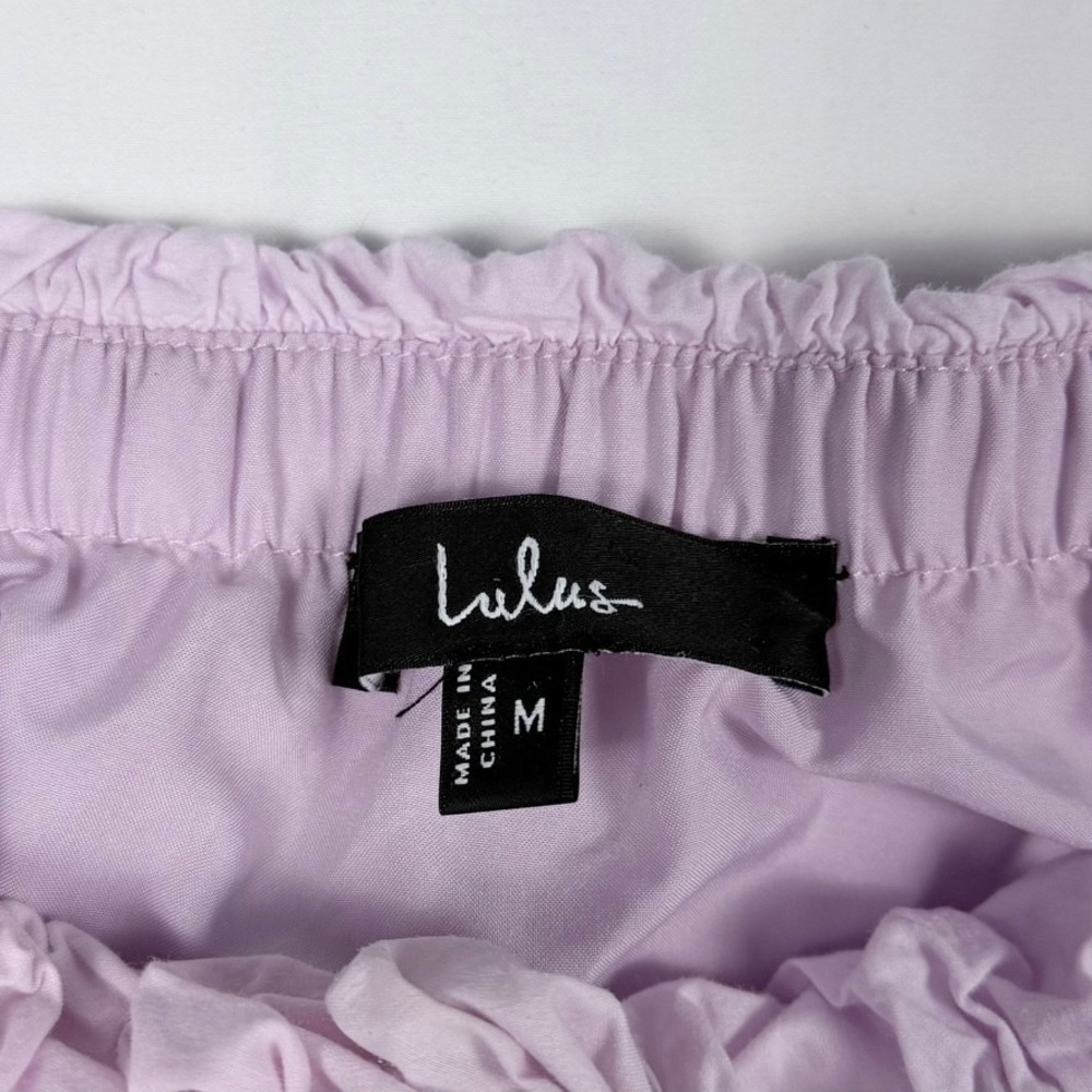 Lulus Lilac Midi Dress M Pink Sleeveless Smocked Summer Resort - Picture 7 of 11